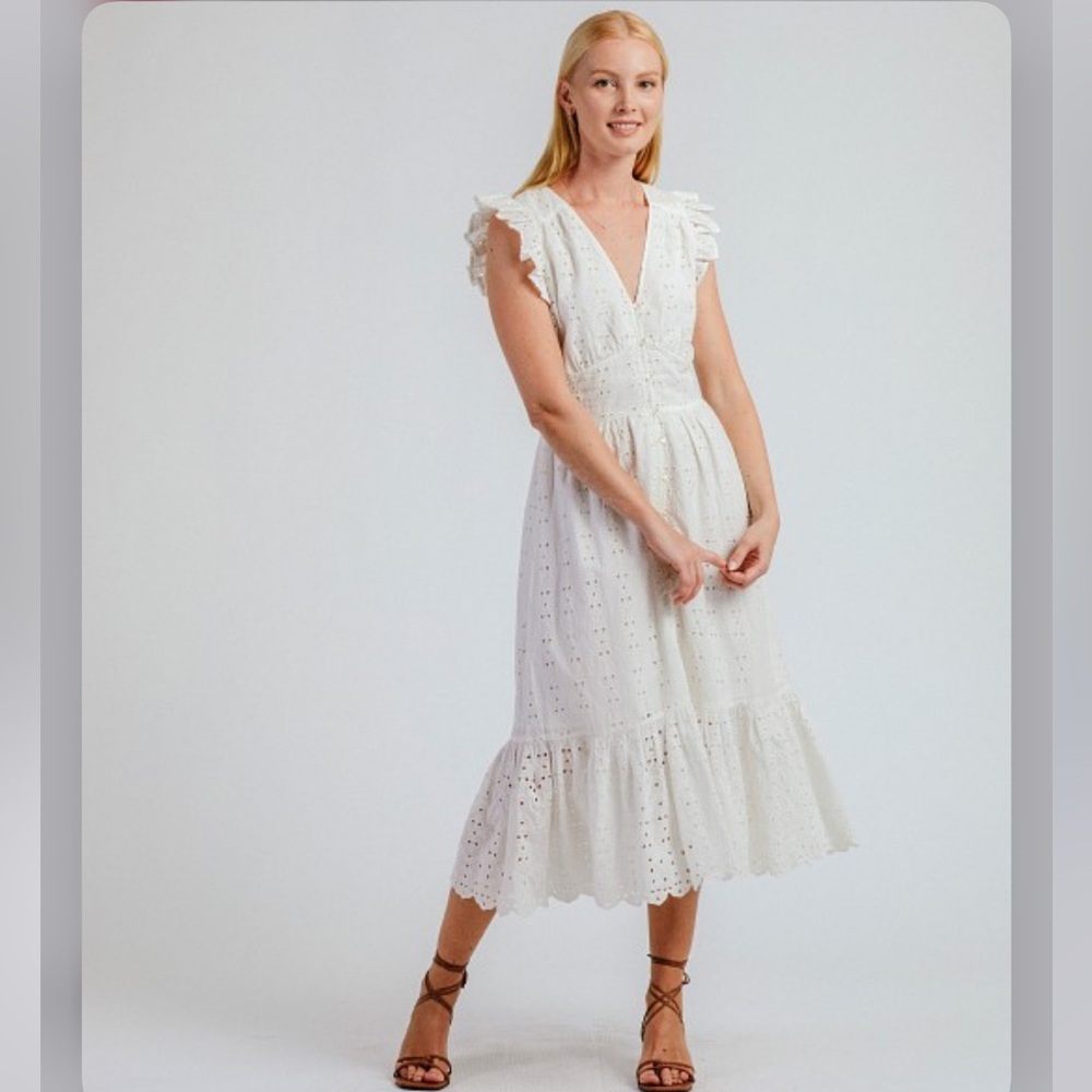 Cleobella Stunning Eyelet Midi Dress